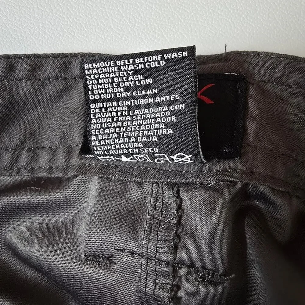 Y2K Men’s Convertible Cargo Zip Off Pants Grunge Streetwear Ripstop Gorpcore XL
